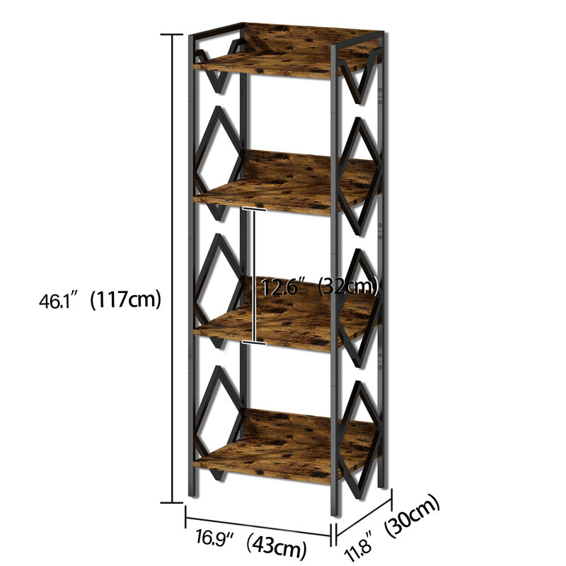 Table d'appoint Vallu, (4 tablettes) H 46,1 po x l 16,9 po x P 11,8 po