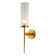 Bilbo Frame 1 Light Gold Arm Sconce With A Glass Shade