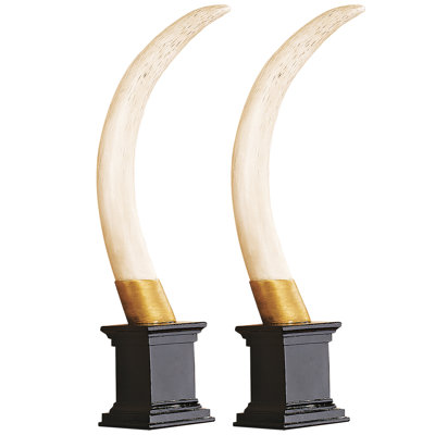 Sculpture British Colonial Elephant Tusk