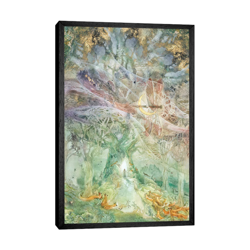 Convergence I by Stephanie Law - Print on Canvas, Black Floater Framed, 101.6cm H x 66.04cm W x 3.81cm D