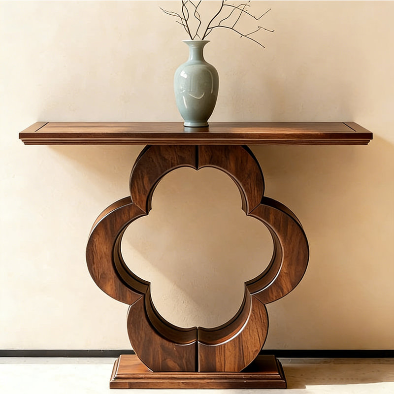 Nouvelle console en bois de style chinois., H 35,4 po x l 55 po x P 15,7 po