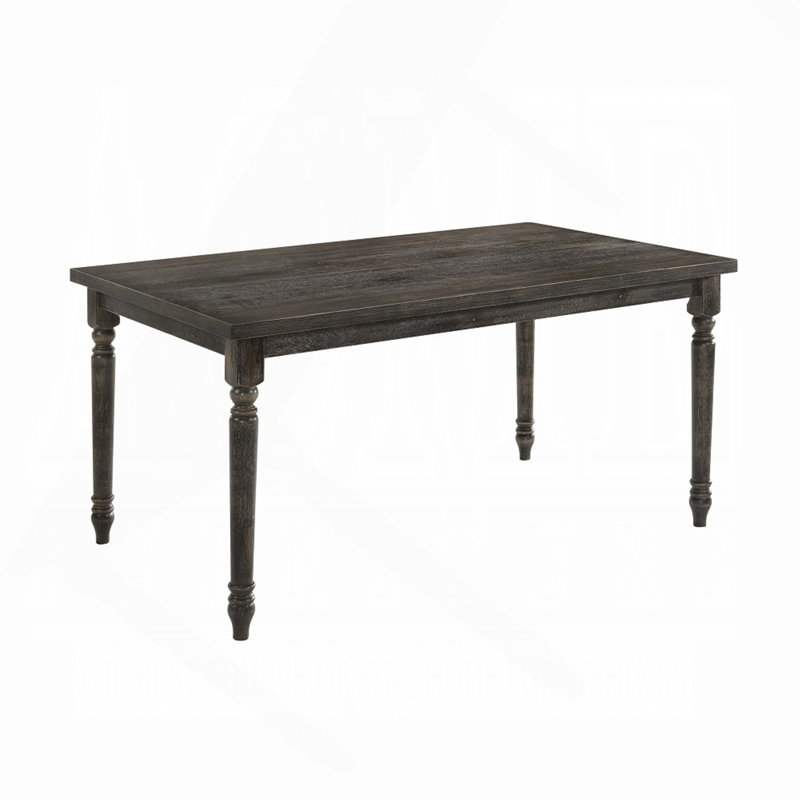 Weathered Grey Dining Table With Rectangular Top