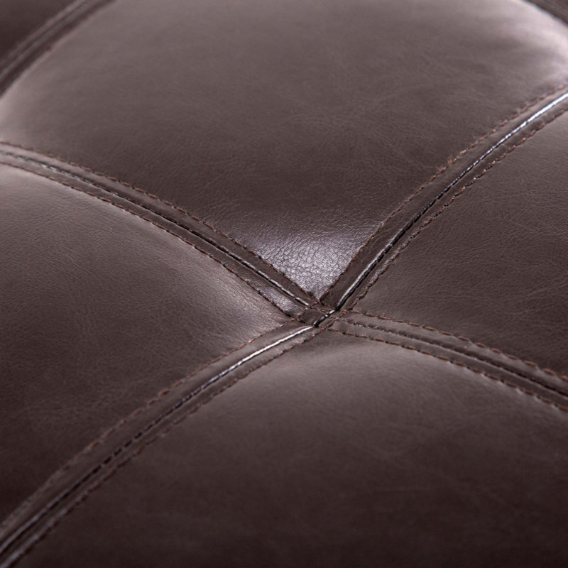 Hillcrest Faux Leather Upholstered Storage Bench, Brown