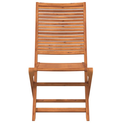 Solid Wood Garden Chair With Cushion Folding Chair Set