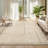 Washable Geometric Area Rug - Modern Patchwork, Non-Slip Low Pile, Soft Minimalist, Non-Shedding Collapsible Carpet-432149784