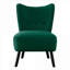 Fauteuil de salon rétro avec sièges d'appoint en velours vert classique capitonnés