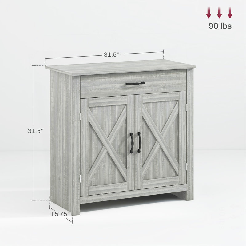 Sideboard Buffet Cabinet With Elegant Design And Multi-Functional Use, Stone Gray