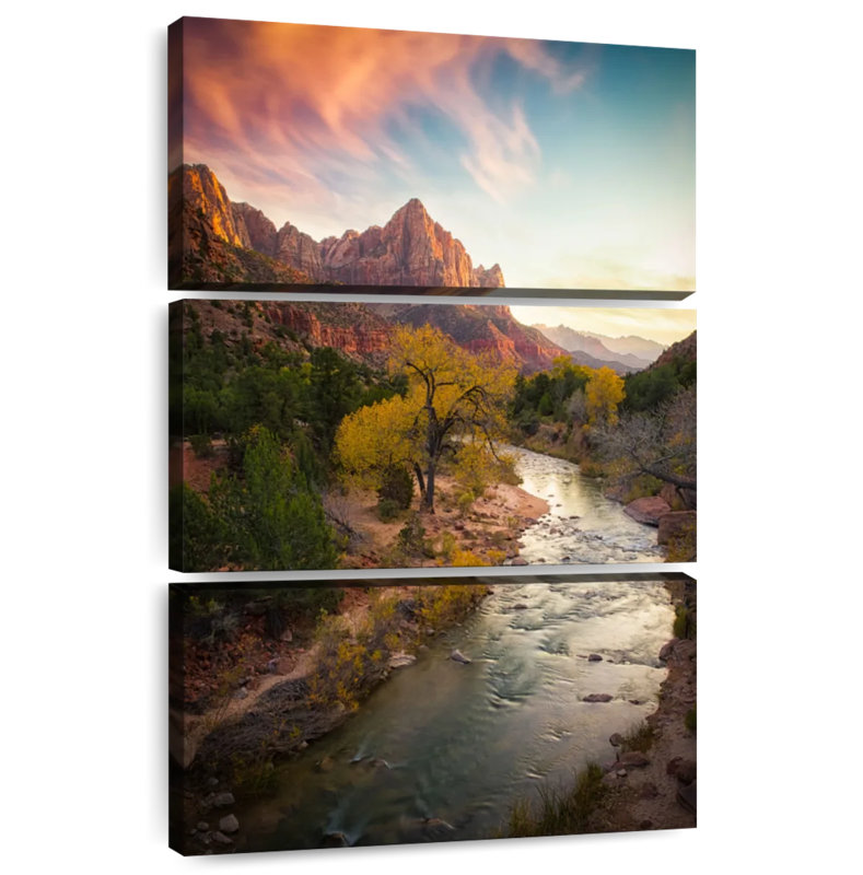 Vue du parc national Alvord Zion, H 32 po x l 20 po