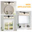 Applique murale moderne à 4 lumières DEL noir mat avec verre ondulé texturé, applique murale moderne à intensité variable-128985075-128985077