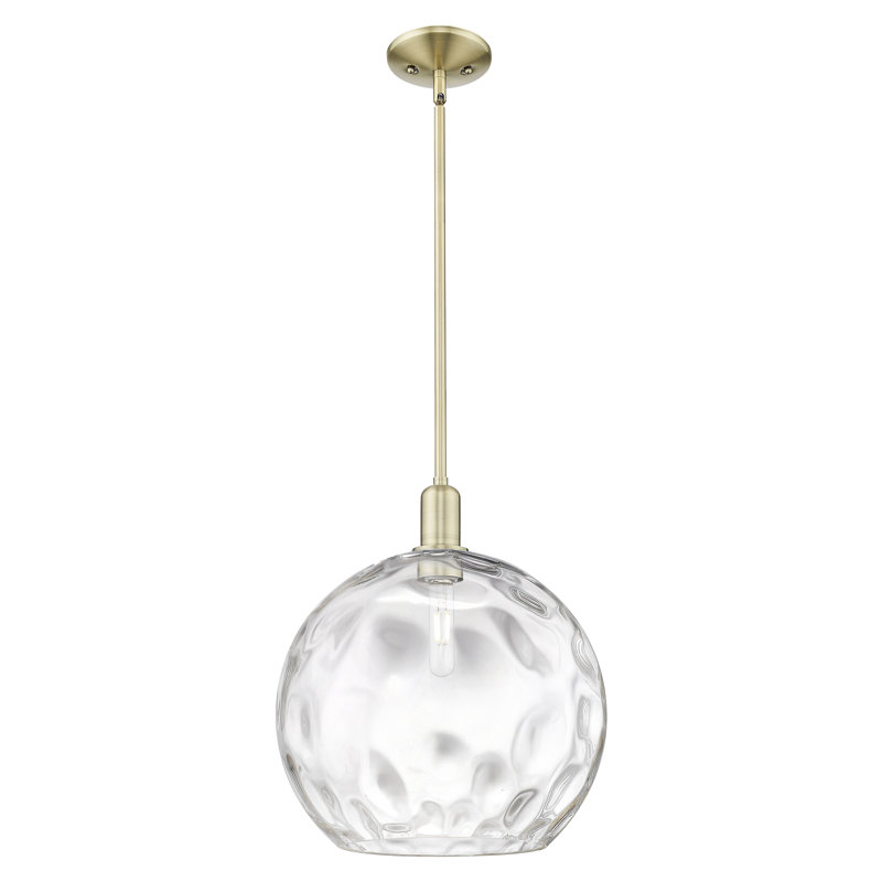 Mini-luminaire suspendu 1 lumière Arcadia - Sevier, Laiton antique, H 12,13 po x l 13 po x P 13 po