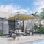 Outsunny Retractable Pergola Shade Cover ONLY, Beige-746252966