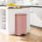 Step Trash Can, Stainless Steel Garbage Bin, Soft-Close Rubbish Bin with Removable Plastic Inner Bucket, Fingerprint-Proof, Lid Dustbin, Suit for Kitchen Home-100742166-101400728