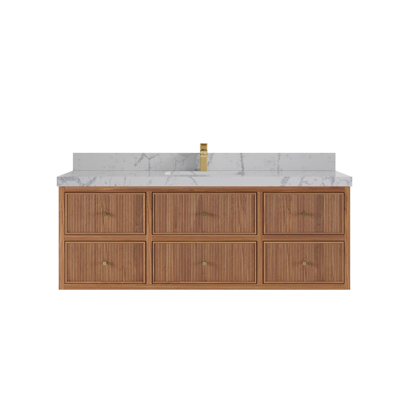 60'' Single Bathroom Vanity with Quartz Top