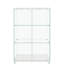 Quick - Install 2 Door 3 Shelf Glass Display With Adjustable Colours, Ideal For Displaying Models, Transparent + White Remote Controlled Colour,