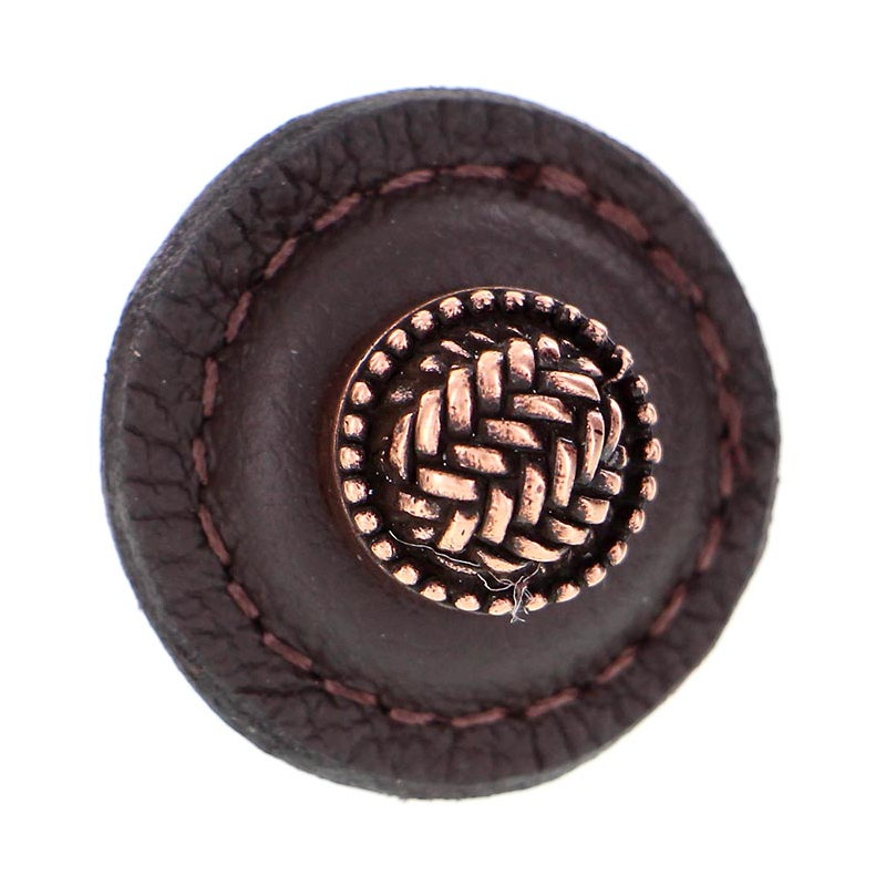 Cestino Mushroom Knob, Antique Copper, Brown