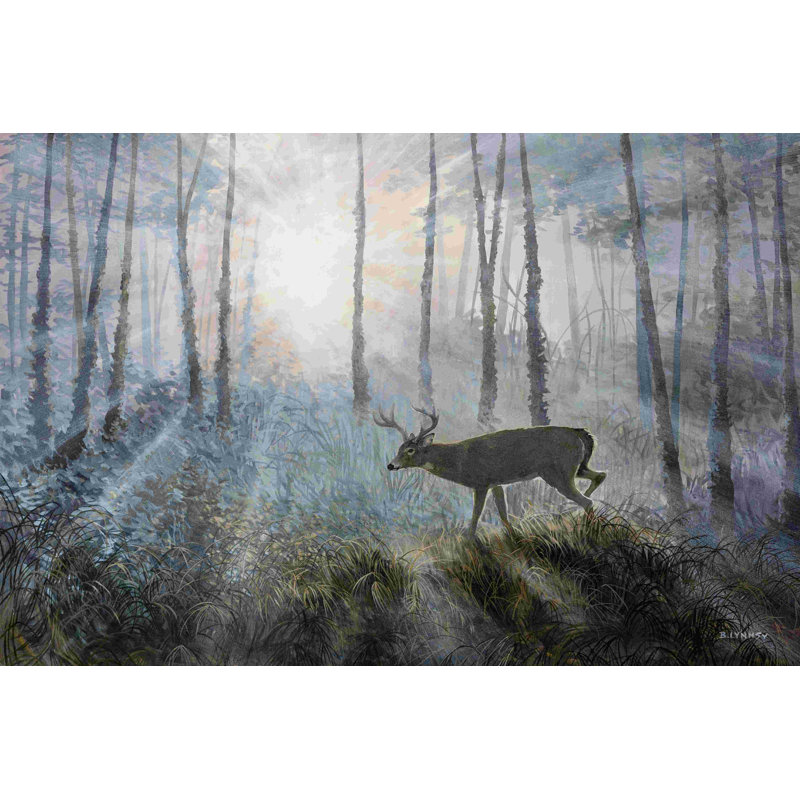 " Deer Path IV " by B. Lynnsy Painting Print, 8" H x 12" W  