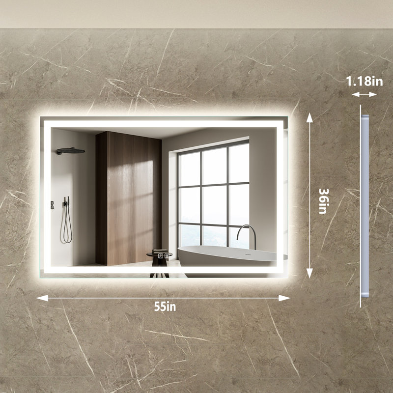 Naliyah Flat Wall Mirror, 55" x 36"