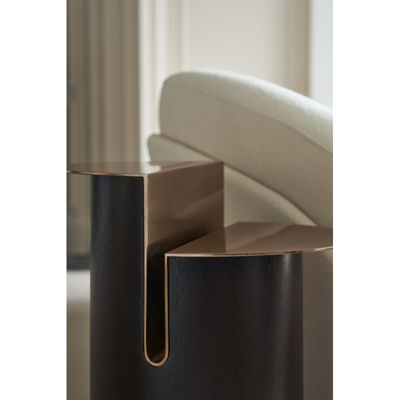 Modern Principles Stainless Steel Top End Table