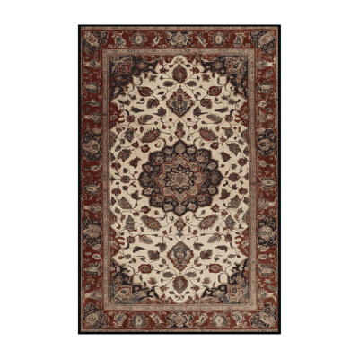 Tapis persan noir lavable à la machine