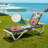  Outdoor Indoor 3'' Lounge Patio Cushion Tropical flower Palm leaves flamingo bird watercolor summer Seamless Water-Resistant Chaise Lounge Cushion for Chair Patio Furniture Seat Cushion
