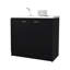 Tablette intérieure noire à 2 portes pour armoire de lavabo utilitaire