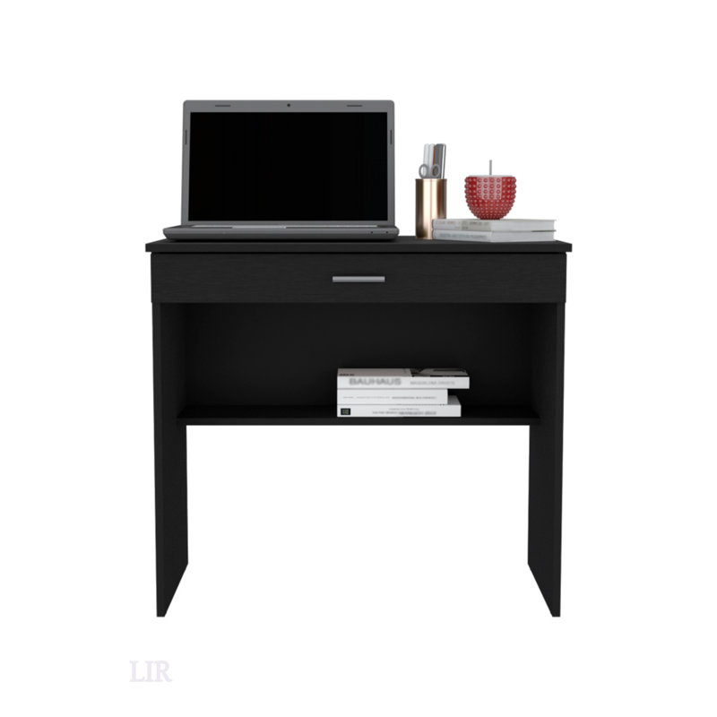 Bureau de rangement Montana, spacieux et élégant avec tiroir et tablette, Noir
