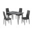 Darees Stone Top Metal Base Dining Table-684337397