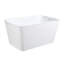 Baignoire autoportante en acrylique 51 "avec drain et siège intégré Aqua Eden VTSQ513226S Kingston Brass, blanc brillant
