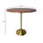 Greydon Round Bar Height Dining Table with MDF Top and Gold Stainless Steel Pedestal Base Kitchen Table Seats 2-6 Person-1574387285-1574387288