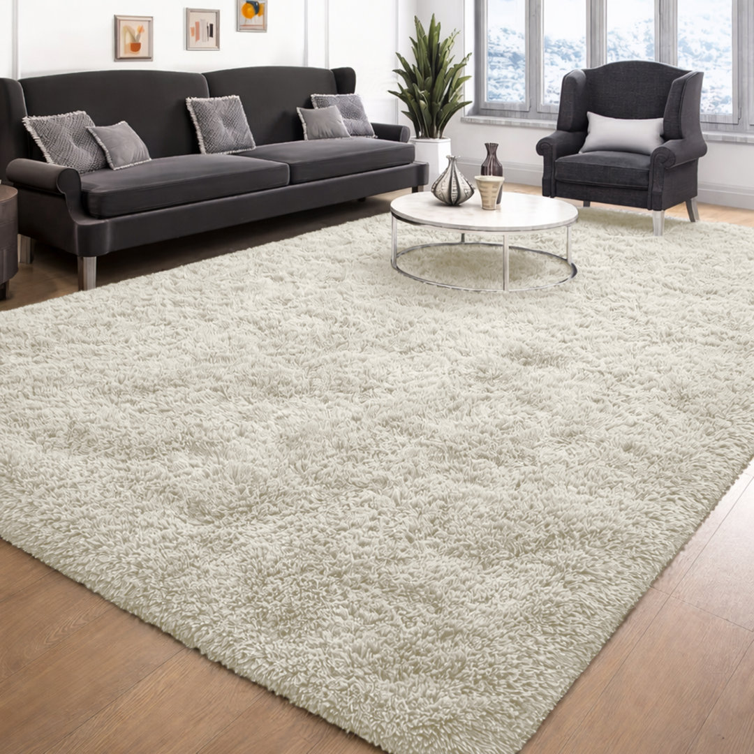 Solid Colour Shag 140cm X 200cm Area Rug