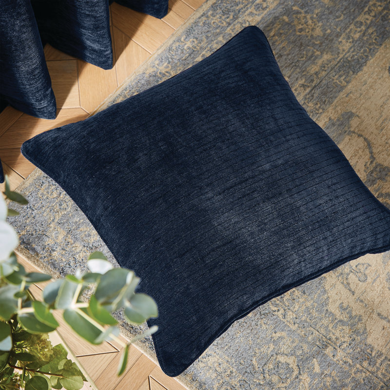 Meharg Square Cushion Cover, Navy