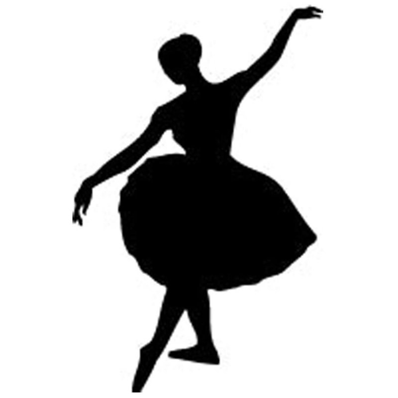 Adhésif décoratif ballerine, H 48 po x l 31 po