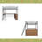 Metal Loft Bed With 3 Layers Of Shelves And L-Shaped Desk-726180223-726180222