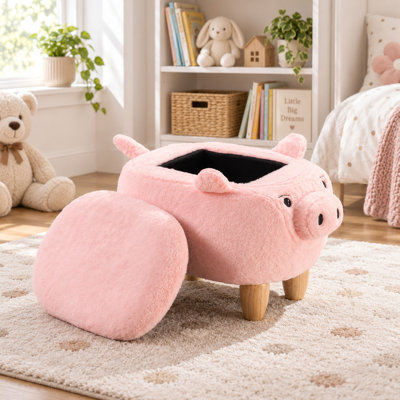 Upholstered Fabric Storage Footstool
