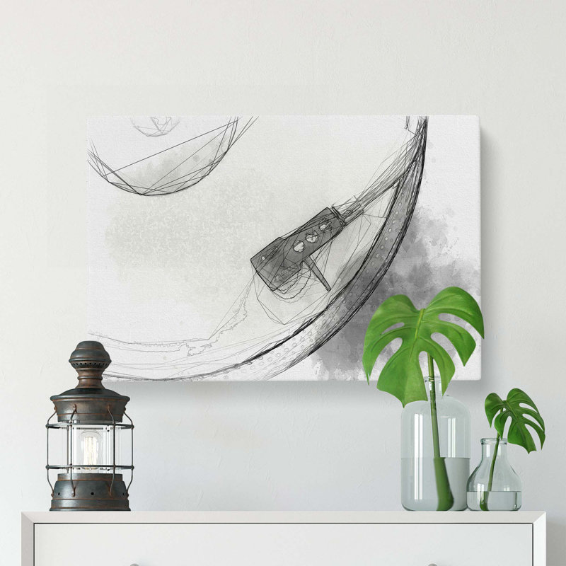 Needle Of The Turntable In Abstract - Wrapped Canvas, 40cm H x 60cm W x 3cm D