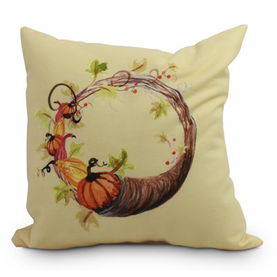 Harvest Outdoor Reversible Throw Pillow