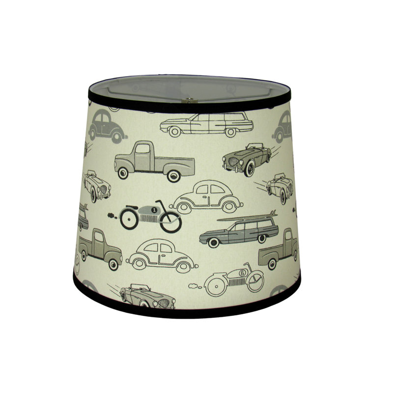 Cotton Drum Lamp Shade, 9" H x 10" W x 10" D