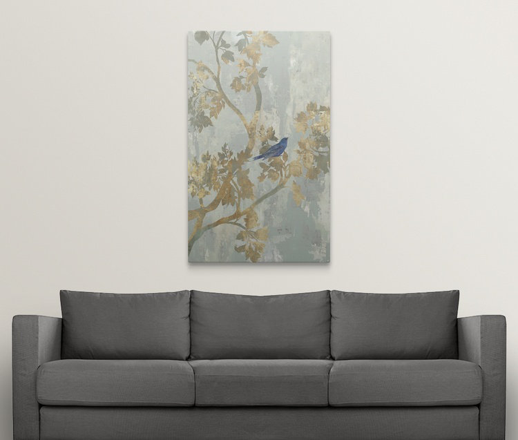 «Blue Bird», reproduction d'art, H 19 po x l 12 po x P 1,5 po, Toile