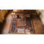 Tapis blanc antique crème et beige en laine noué à la main des années 1880