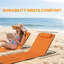 Outsunny Set of 2 Foldable Garden Beach Chair Mat Lightweight Orange