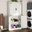69.1" Tall Kitchen Pantry Cabinet, Farmhouse Kitchen Storage Cabinet With Adjustable Shelves,-1934533992