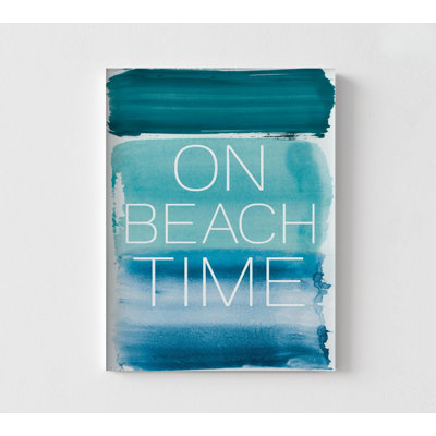 «On Beach Time» par PI Studio, impression murale de citation de plage encadrée, impression de citation personnalisée, idée de décoration de bord de mer auberge, Summer Air Bnb Decor