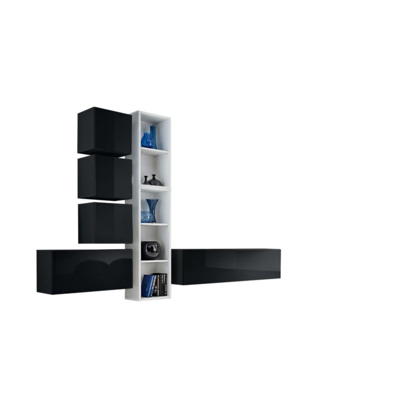 Apsana Unfinished Floating Entertainment Centre for TVs up to 60", Black/White