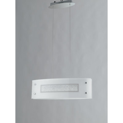 Byron 1 - Light Chrome LED Square/Rectangle Pendant