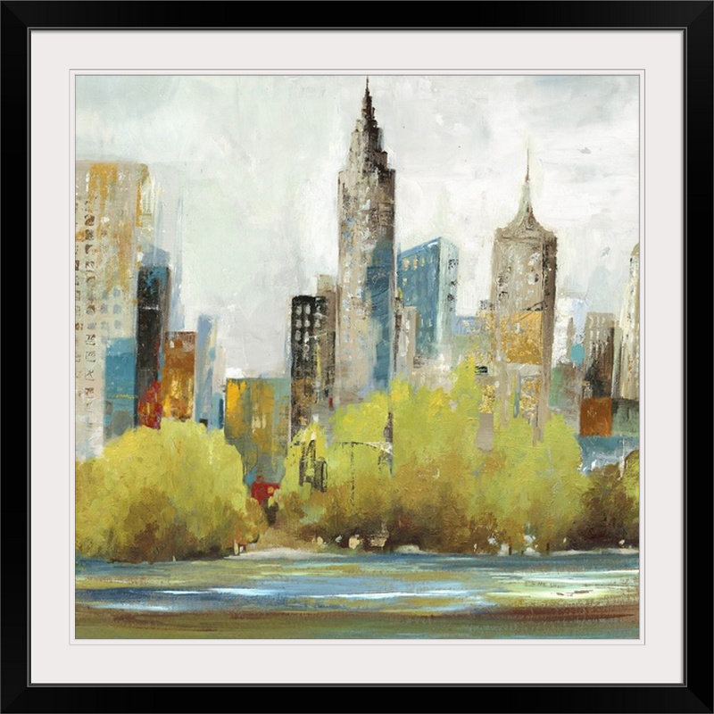 « ii » par allison pearce, reproduction d’art Hudson Ferry, H 35 po x l 35 po x P 1,5 po, Toile