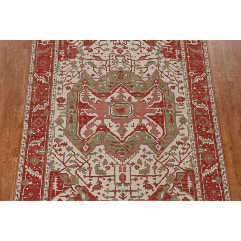 Tapis unique en laine noué à la main 7 pi 0 po x 9 pi 9 po nouvel âge Naik