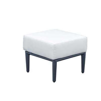 Aluminum Outdoor Ottoman With Cushion