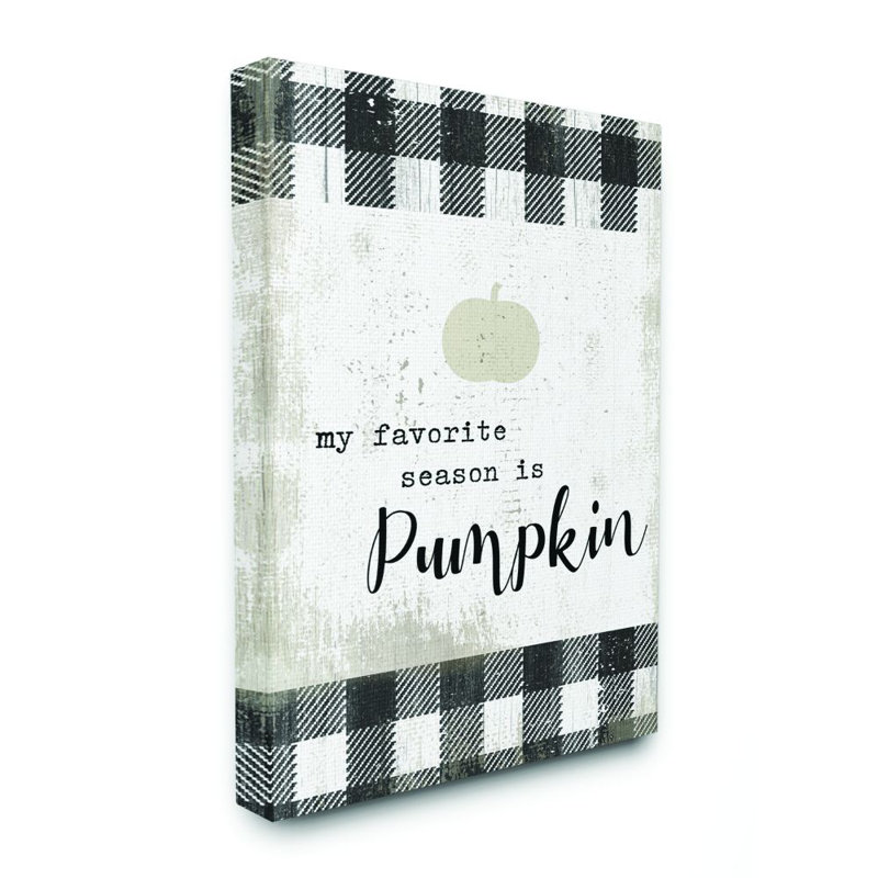 «Favorite Season Is Pumpkin», impression, H 30 po x l 24 po, Toile tendue