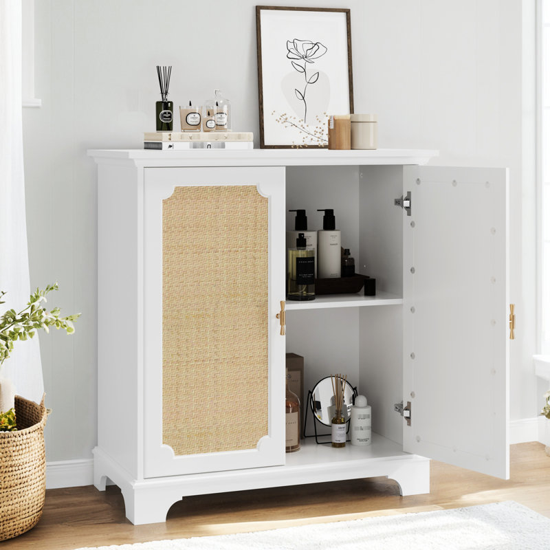 Buffet décoratif pour la télévision et les espaces médiatiques, mélange de style bohémien américain, buffet facile à installer avec portes décoratives, entrée de la salle à manger de la cuisine, conception, configuration des tablettes réglables