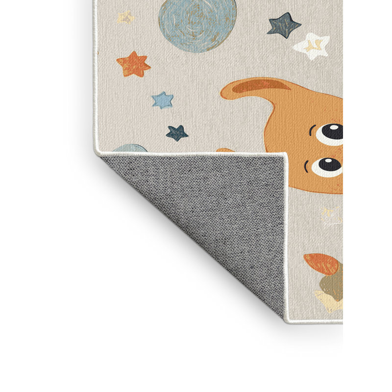 Tapis pour enfants 6 animaux Ginza, Rectangulaire 2 pi x 3 pi